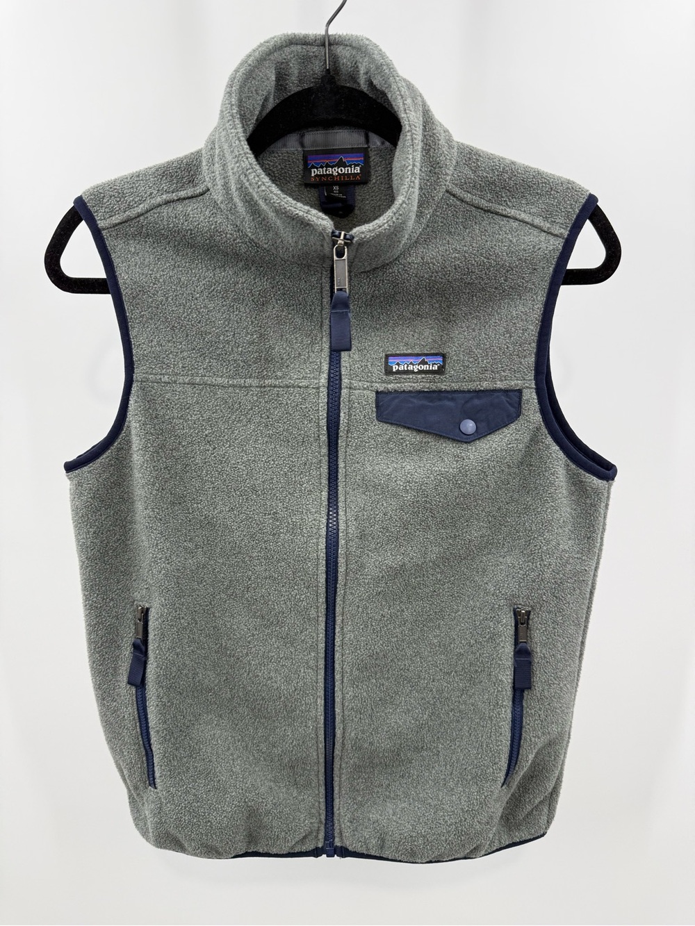 Patagonia Lightweight Synchilla Snap-T Fleece Vest Mens Size XS Classic Gray